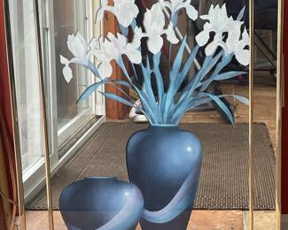 Vintage floral mirror 