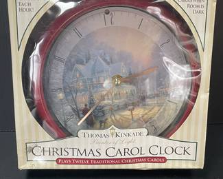 Thomas Kinkade Christmas Carol Clock