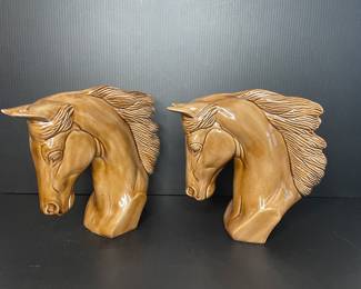 Ceramic horse heads 