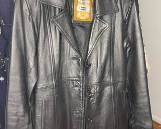 Leather coat 