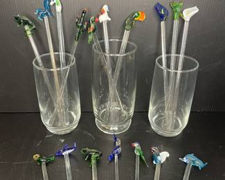 Glass swizzle sticks 
