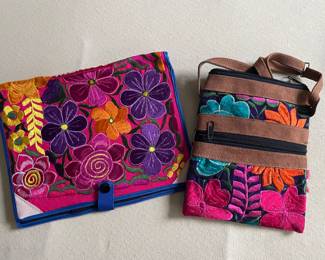 Embroidered floral bags 