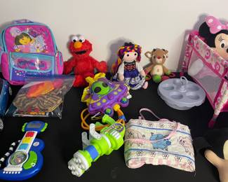 Assortment of kids baby toys, games, plush & more
