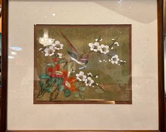 Original Watercolor Work of Art on Cork Paper