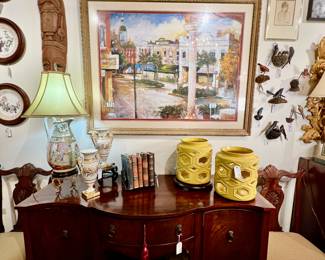 Campay Limited Edition Print, Signed and Numbered, scene is Downtown Fernandina Beach 