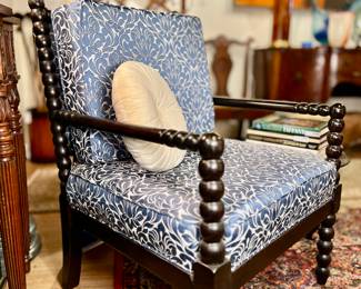 Newly Upholstered Spindle Style Armchair 