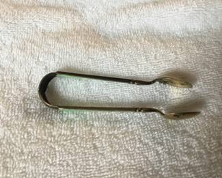 Sugar tongs marked sterling, Norway
