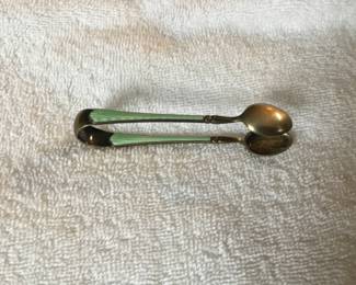 Sugar tongs marked sterling, Norway