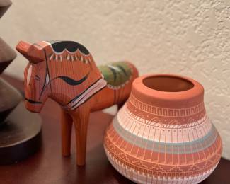 Beautiful Navajo Pottery - Signed
Dala Horse signed & numbered