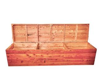 Huge vintage cedar chest is approximately 9’ long! Amazing storage with divided sections inside. Exterior (esp top) has some wear and paint splashes. Interior is immaculate. Available for pre-sale starting Wed/Feb 19. Call or text 931-996-2642  for pricing and details on or after the 19th.