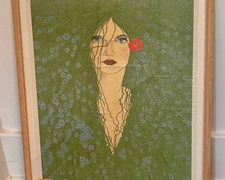 Original framed 1967 John Thompson “Flower Child” poster