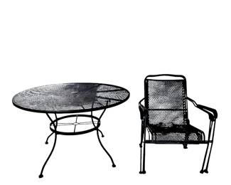 Black wroght iron round patio table and 2 chairs. Available for pre-sale starting Wed/Feb 19. Call or text 931-996-2642 for pricing and details on or after the 19th.