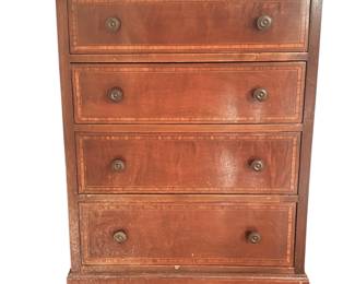 Antique 4-drawer side table/small chest. Base is scratched as pictured, but a sturdy piece. Available for pre-sale starting Wed/Feb 19. Call or text 931-996-2642 for pricing and details on or after the 19th.