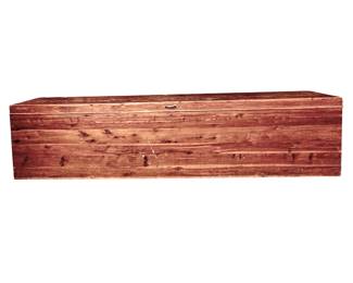 Huge vintage cedar chest is approximately 9’ long! Amazing storage with divided sections inside. Exterior (esp top) has some wear and paint splashes. Interior is immaculate. Available for pre-sale starting Wed/Feb 19. Call or text 931-996-2642  for pricing and details on or after the 19th.