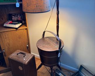 Vintage Sewing Basket Lamp