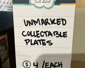 Unmarked Collectable Plates