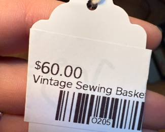 Vintage Sewing Basket Lamp
