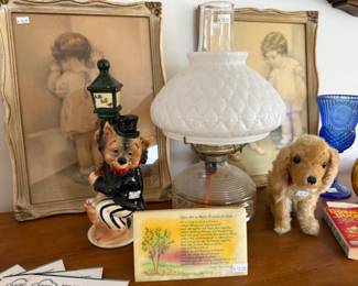 Hurricane Lamp, Vintage Frames