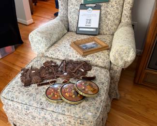 Vintage chair & Ottoman
