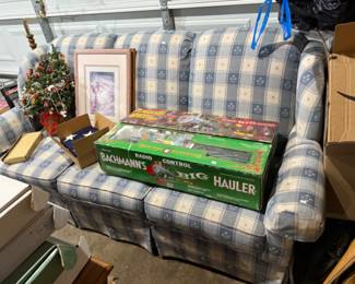 Sofa, Framed Art, American Flag, Bachmann's Big Hauler Train Set
