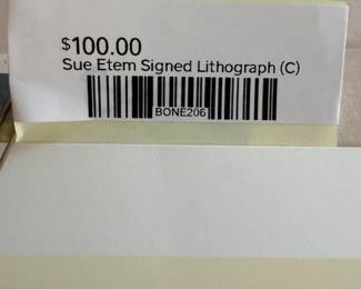 Sue Etem Signed Lithograph (C)