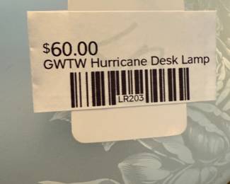 GWTW Hurricane Desk Lamp