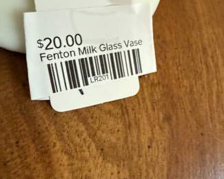 Fenton Milk Glass Vase