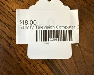 Rally IV Television Computer Game