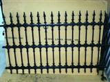 Approx 100 ft of victorian era 1880's most likely. treated and powdered coated approx 30 yrs ago. 2 gates