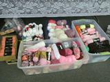 hundreds of skeins of yarn