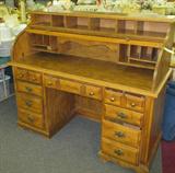 oak roll top desk