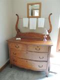 ANTIQUE TIGER OAK DRESSER