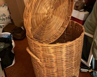 Vintage Bamboo Laundry Basket