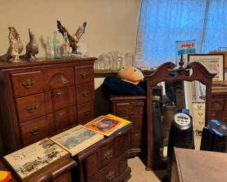 Bedroom suit also includes Headboard and footboard with slats (not pictured)