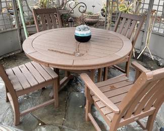 Mfg: Polywood, Vineyard Collection purchased from Outdoor Elegance 2023.