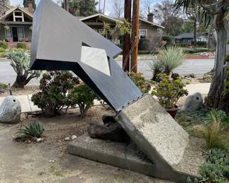 Creator Mike Hill of Claremont, CA acclaimed sculpturer of steel showcased as an outdoor installation. 