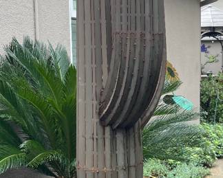 Desert Steel sculpture of a Saguaro or Cardon cacti.