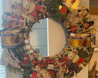 Vintage card type wreath