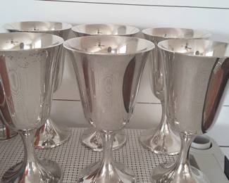 Gorham sterling silver goblets 