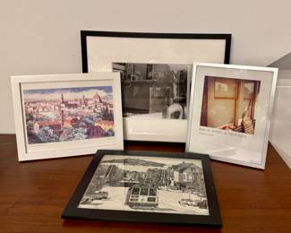 Florence watercolor, original photography, cat-themed art, San Francisco sketch 