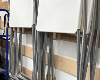 Set of 6 folding chairs with 6-foot folding table (smaller folding table also available)