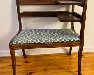 antique “phone bench”