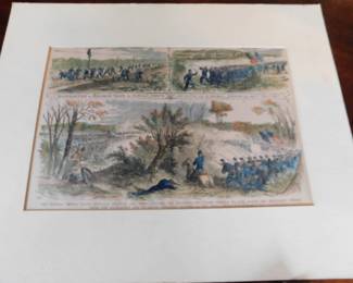 Antique Hand Colored Print