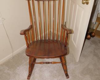 Vintage Mahogany Spindle Back Rocker