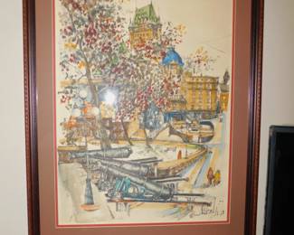 Framed Art Lithograph