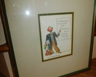 Ellisworth P. Smith   Original Watercolor "The Old Philosopher" Signed 