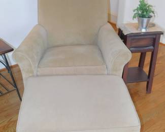 Ultrasuede Club Chair & Ottoman