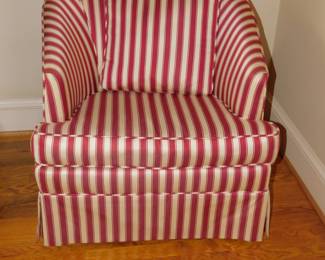 2 Of A Pair Of MCM Candy Stripe Club Chairs