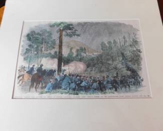 Antique Hand Colored Print