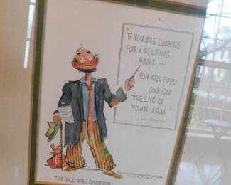 Ellisworth P. Smith   Original Watercolor "The Old Philosopher" Signed 